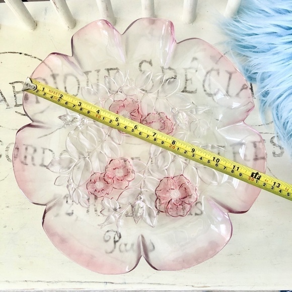 Mikasa, Pink, Vintage, Crystal, Rosella, Serving Platter, Nice Condition - Picture 6 of 8